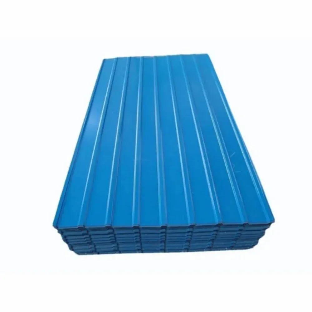 Blue colour-coated roofing sheets